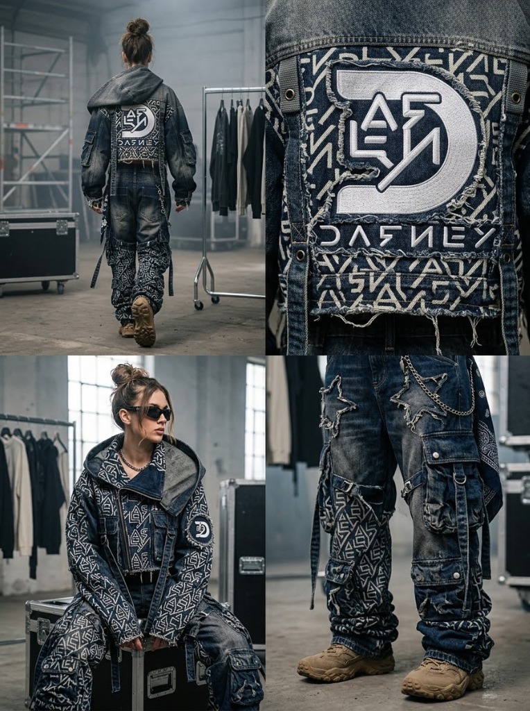 Darnley Denim Monogram Female Lookbook Star Harness