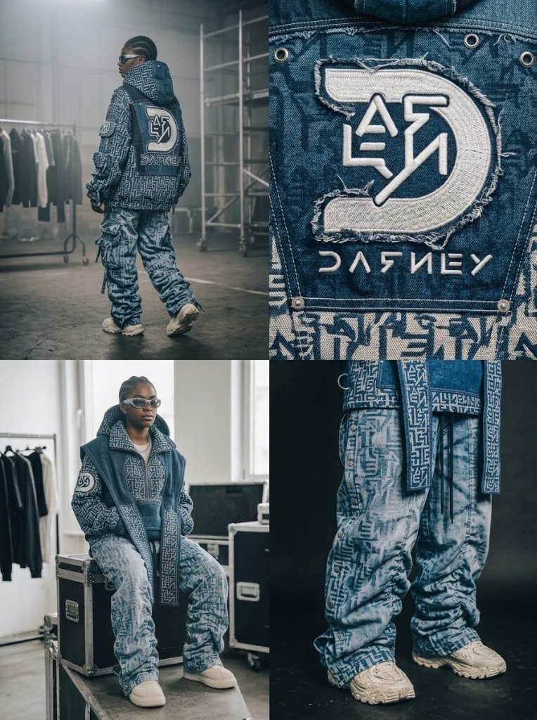 Darnley Denim Monogram Tracksuit Male Editorial
